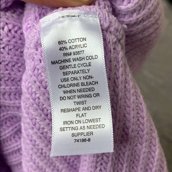 Lavender cable knit sweater with bell sleeves - Picture 7 of 7